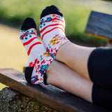 Ditsy White Tab Socks